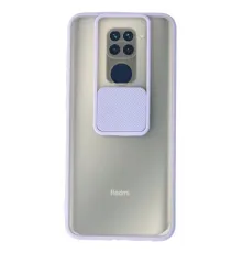 Xiaomi Redmi Note 9 Kılıf Palm Buzlu Kamera Sürgülü Silikon - Lila