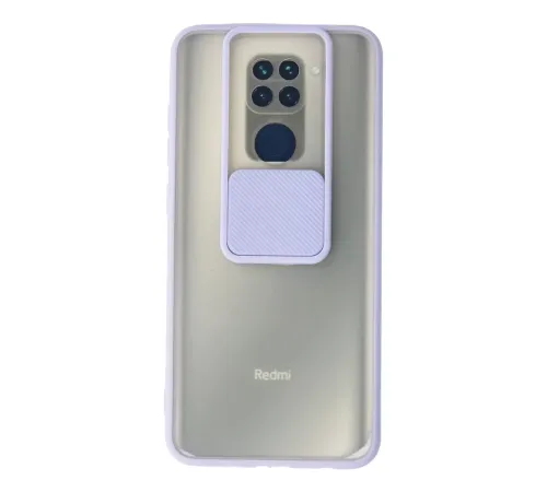 Xiaomi Redmi Note 9 Kılıf Palm Buzlu Kamera Sürgülü Silikon - Lila