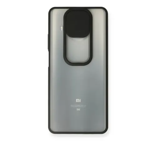 Xiaomi Mi 10T Lite Kılıf Palm Buzlu Kamera Sürgülü Silikon - Siyah