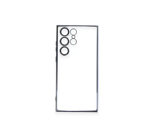 Samsung Galaxy S23 Ultra Kılıf Lensli Silikon - Açık Mavi