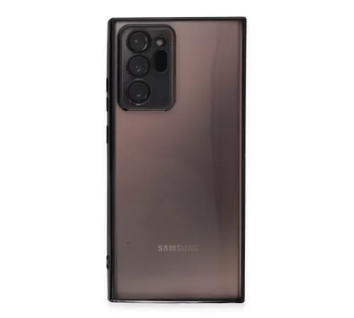 Samsung Galaxy Note 20 Ultra Kılıf Lensli Silikon - Siyah