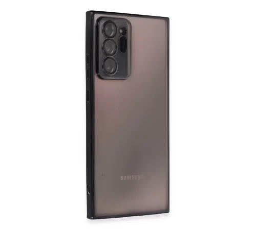 Samsung Galaxy Note 20 Ultra Kılıf Lensli Silikon - Siyah