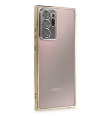 Samsung Galaxy Note 20 Ultra Kılıf Lensli Silikon - Gold