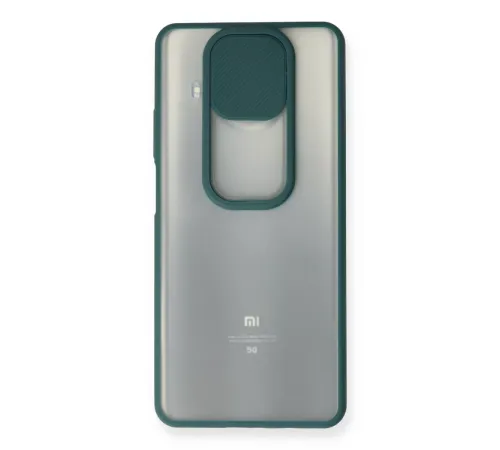 Xiaomi Mi 10T Lite Kılıf Palm Buzlu Kamera Sürgülü Silikon - Yeşil