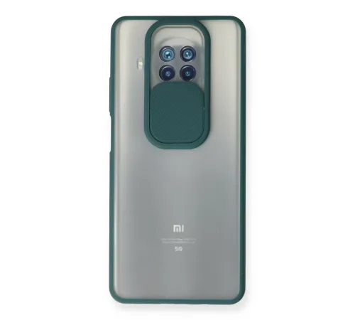 Xiaomi Mi 10T Lite Kılıf Palm Buzlu Kamera Sürgülü Silikon - Yeşil