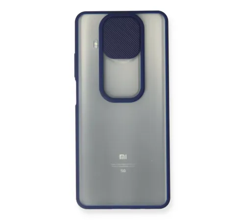 Xiaomi Mi 10T Lite Kılıf Palm Buzlu Kamera Sürgülü Silikon - Lacivert