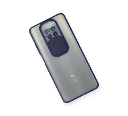 Xiaomi Mi 10T Lite Kılıf Palm Buzlu Kamera Sürgülü Silikon - Lacivert