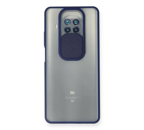 Xiaomi Mi 10T Lite Kılıf Palm Buzlu Kamera Sürgülü Silikon - Lacivert
