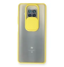 Xiaomi Mi 10T Lite Kılıf Palm Buzlu Kamera Sürgülü Silikon - Sarı