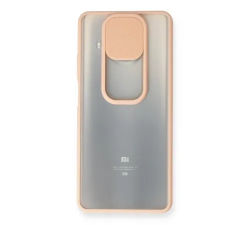 Xiaomi Mi 10T Lite Kılıf Palm Buzlu Kamera Sürgülü Silikon - Pembe