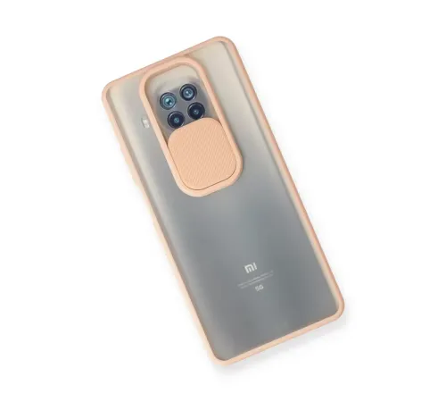 Xiaomi Mi 10T Lite Kılıf Palm Buzlu Kamera Sürgülü Silikon - Pembe