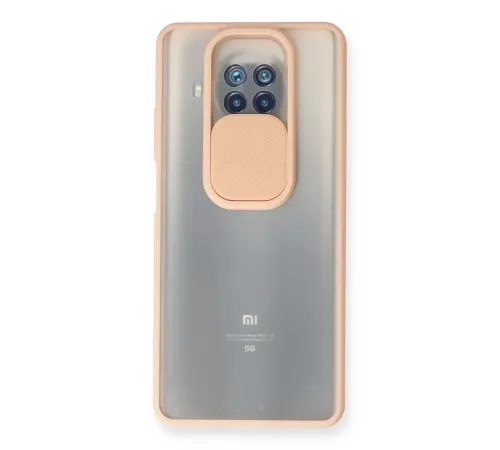Xiaomi Mi 10T Lite Kılıf Palm Buzlu Kamera Sürgülü Silikon - Pembe