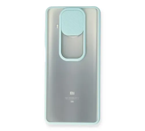 Xiaomi Mi 10T Lite Kılıf Palm Buzlu Kamera Sürgülü Silikon - Turkuaz