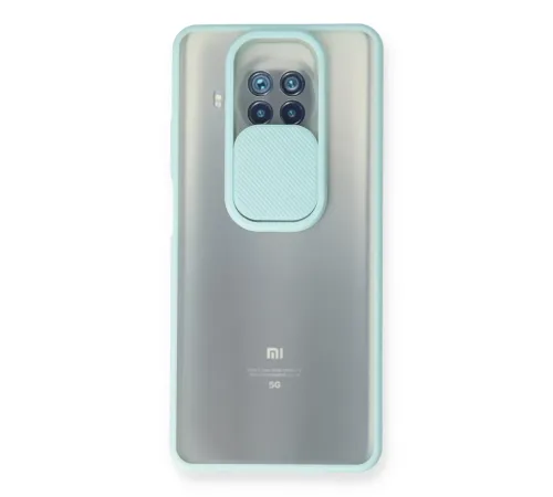 Xiaomi Mi 10T Lite Kılıf Palm Buzlu Kamera Sürgülü Silikon - Turkuaz