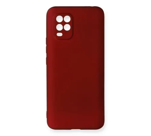 Xiaomi Mi 10 Lite Kılıf First Silikon - Bordo