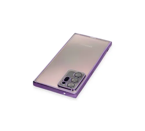 Samsung Galaxy Note 20 Ultra Kılıf Lensli Silikon - Mor