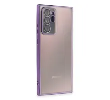 Samsung Galaxy Note 20 Ultra Kılıf Lensli Silikon - Mor