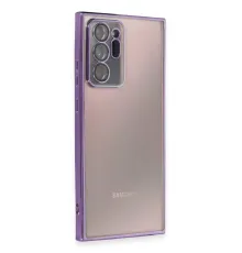 Samsung Galaxy Note 20 Ultra Kılıf Lensli Silikon - Mor