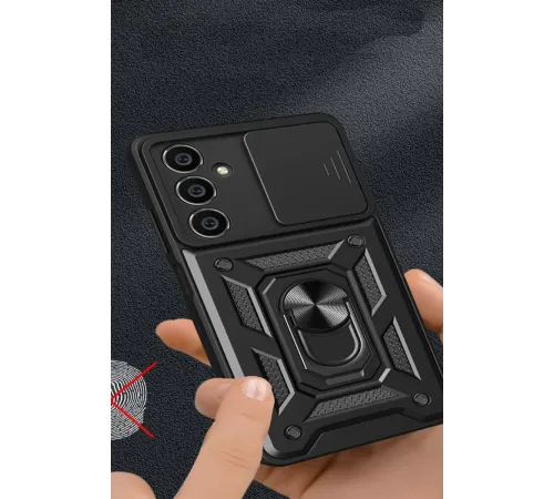 Samsung Galaxy A25 5G Kılıf Pars Lens Yüzüklü Silikon - Lacivert