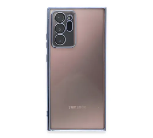 Samsung Galaxy Note 20 Ultra Kılıf Lensli Silikon - Açık Mavi