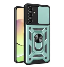 Samsung Galaxy A25 5G Kılıf Pars Lens Yüzüklü Silikon - Yeşil