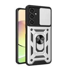 Samsung Galaxy A25 5G Kılıf Pars Lens Yüzüklü Silikon - Gümüş