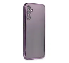Samsung Galaxy A14 4G Kılıf Lensli Silikon - Mor
