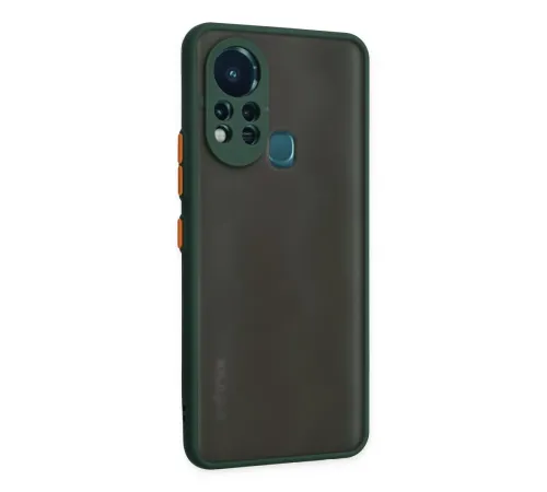 İnfinix Hot 11s Kılıf Montreal Silikon Kapak - Yeşil
