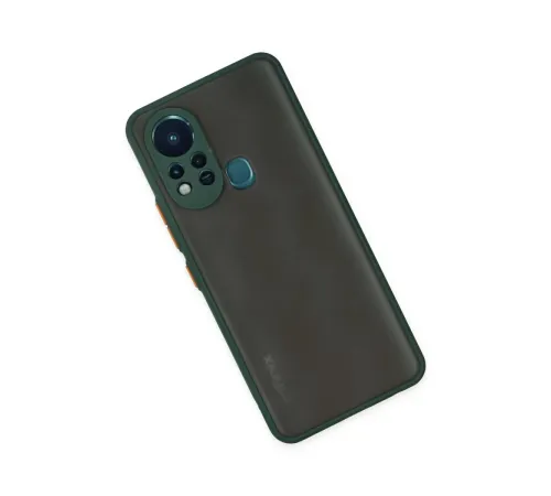 İnfinix Hot 11s Kılıf Montreal Silikon Kapak - Yeşil