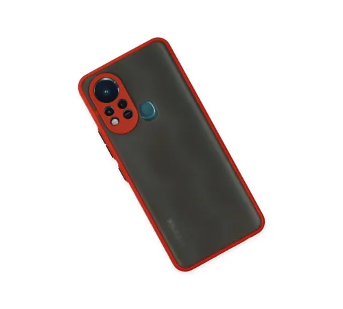 İnfinix Hot 11s Kılıf Montreal Silikon Kapak - Kırmızı