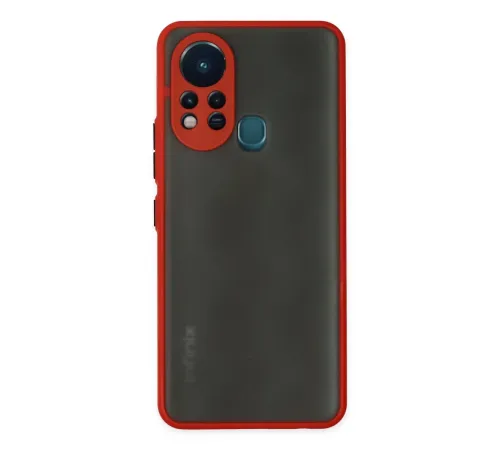 İnfinix Hot 11s Kılıf Montreal Silikon Kapak - Kırmızı