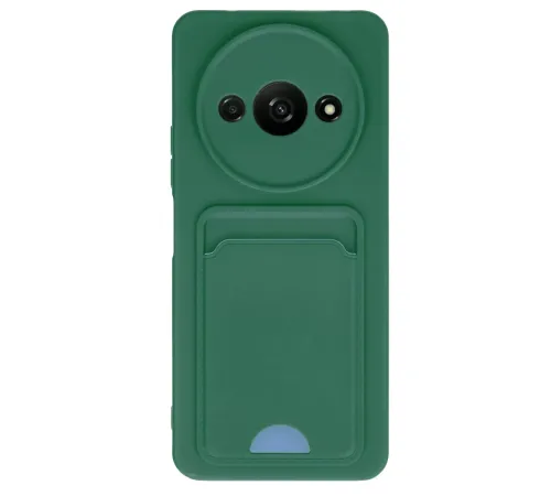 Xiaomi Redmi A3 4G Kılıf Kelvin Kartvizitli Silikon - Koyu Yeşil
