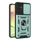 Samsung Galaxy A35 5G Kılıf Pars Lens Yüzüklü Silikon - Yeşil