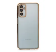 Samsung Galaxy M23 Kılıf Lensli Silikon - Gold