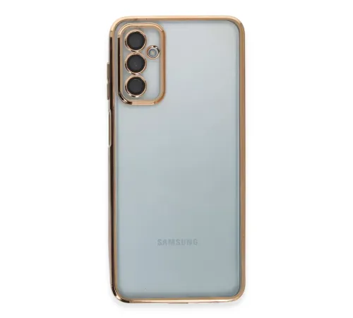 Samsung Galaxy M23 Kılıf Lensli Silikon - Gold
