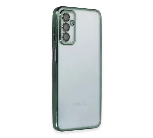 Samsung Galaxy M23 Kılıf Lensli Silikon - Yeşil