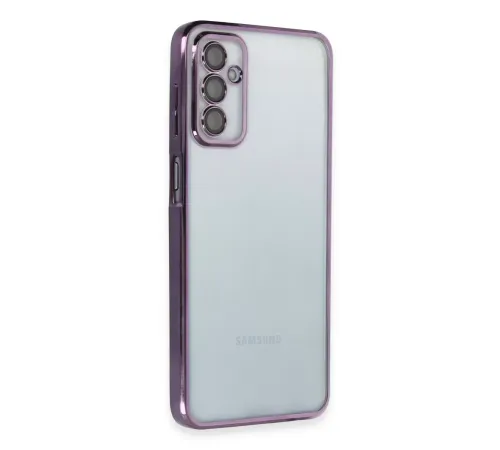 Samsung Galaxy M23 Kılıf Lensli Silikon - Mor