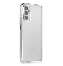 Samsung Galaxy M23 Kılıf Lensli Silikon - Gümüş