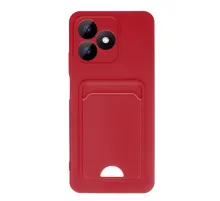 Realme Note 50 4G Kılıf Kelvin Kartvizitli Silikon - Kırmızı