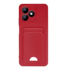 Realme Note 50 4G Kılıf Kelvin Kartvizitli Silikon - Kırmızı