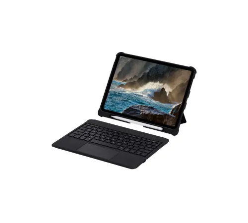 Apple T5209D iPad Pro 12.9 (2021) Kılıf İnter Ledli Klavyeli Tablet Kılıfı - Siyah