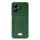 Realme Note 50 4G Kılıf Kelvin Kartvizitli Silikon - Koyu Yeşil