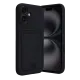 Apple iPhone 16 Kılıf Kelvin Kartvizitli Silikon - Siyah