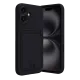 Apple iPhone 16 Kılıf Kelvin Kartvizitli Silikon - Siyah