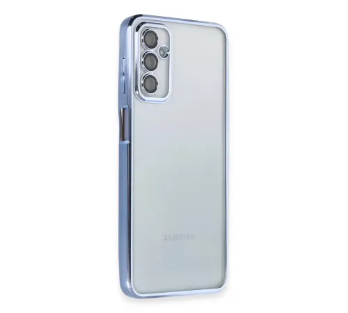 Samsung Galaxy M23 Kılıf Lensli Silikon - Açık Mavi