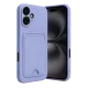 Apple iPhone 16 Kılıf Kelvin Kartvizitli Silikon - Lila