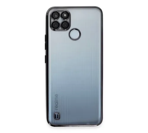 Realme C25Y Kılıf Lensli Silikon - Siyah