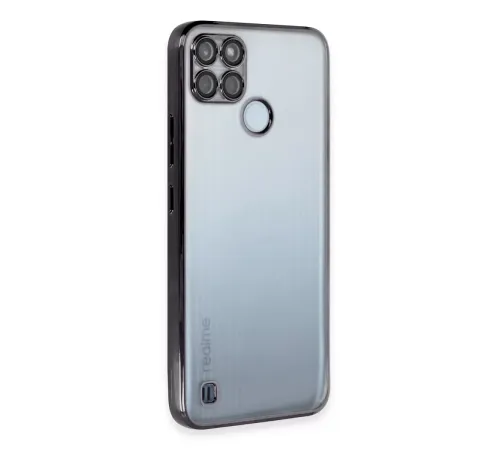 Realme C25Y Kılıf Lensli Silikon - Siyah