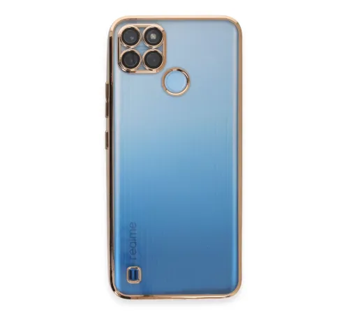 Realme C25Y Kılıf Lensli Silikon - Gold