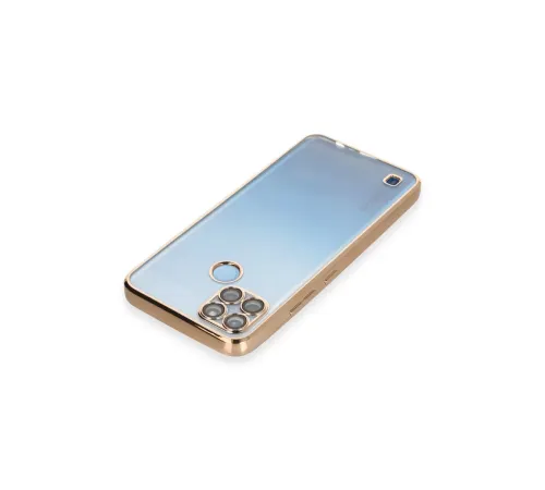 Realme C25Y Kılıf Lensli Silikon - Gold